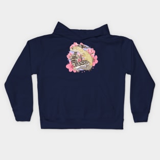 Leopard Geckos and Sakura Kids Hoodie